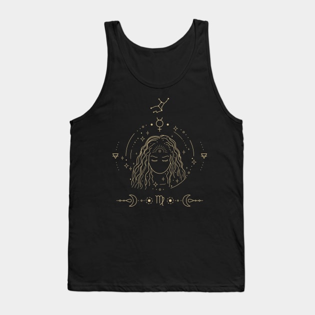 Zodiac Virgo Sign Tank Top by choiyoojin